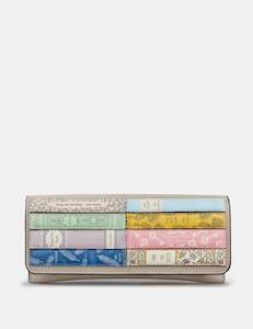 Yoshi Jane Austen Bookworm Appliqued Leather Grey Glasses Case - Y4308 LBR JA 46