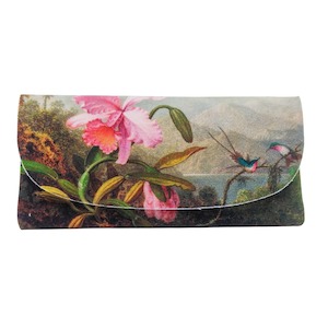 Orchid & Hummingbird - Velour Glasses Case With Microfiber Lining