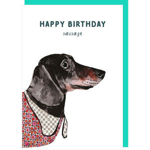 Rosie Made A Thing Happy Birthday Sausage Card