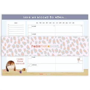 Clothing accessory: Rosie Made A Thing Here We Go Again A4 Desk Planner