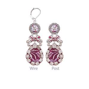 Ayala Bar Hip Collection Deep Purple Josephine Earrings - H1614 on Leverbacks