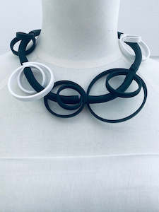 Samuel Coraux Spirale Necklace - Blanc/Noir