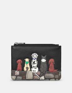 Yoshi Bark to Bark Appliqued Leather Coin & Card Purse - Y1321 DGPK 1