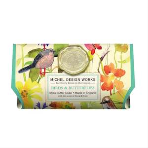 Michel Design Works Birds & Butterflies Triple Milled Shea Butter Soap Bar