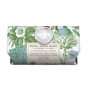 Michel Design Works Cotton & Linen Triple Milled Shea Butter Soap Bar