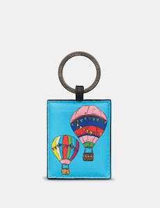 Yoshi Balloon Festival Appliqued Leather Keyring - YKR HAB