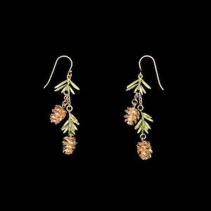 Michael Michaud Pine Needle Statement Earrings - 3640BZ