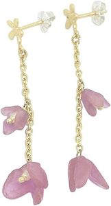 Michael Michaud Apple Blossom Drop Earrings On Posts - 3350BZ