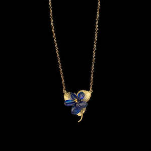 Clothing accessory: Michael Michaud Wild Violet Dainty Pendant Necklace - 9410BZ