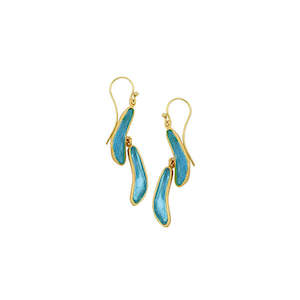 Michael Vincent Michaud Boomerang 2 Drop Wire Earrings - 1280Q Turquoise