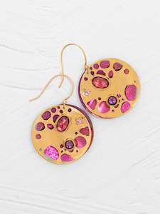 Holly Yashi Pink Sunset Ocean Depths Earrings