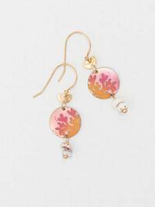 Holly Yashi Golden Coral Coral Reef Earrings