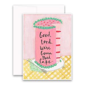 Curly Girl Design Gonna Need Cake Greeting Card