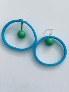 Clothing accessory: Samuel Coraux Emily Earrings - Turquoise Mix