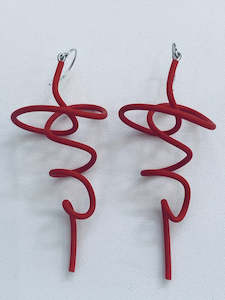 Samuel Coraux Little Zig Earrings - Rouge Matt