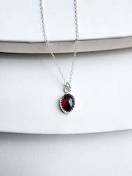 Garnet pendant - pointed