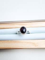 Garnet ring - pointed