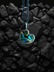 Paua Heart pendant #1