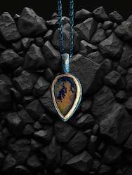 Dendritic Agate teardrop pendant