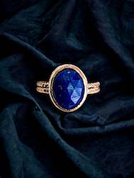 Golden Lapis Lazuli ring