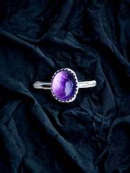 Amethyst ring - fleur