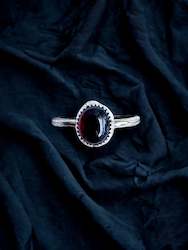 Garnet ring - fleur