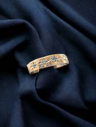 4 star ring - Blue Topaz