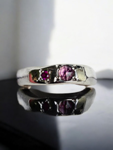 Heightened ring - Spinel and Ruby