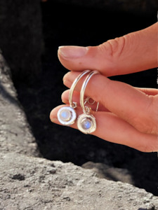 Jewellery: Gemmy hoops - Rainbow Moonstone