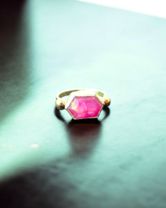 Rose gold Ruby ring