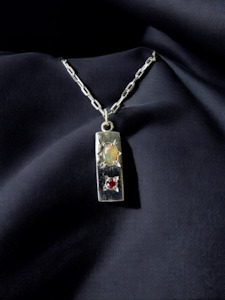 Jewellery: Opal + Ruby pendant 03