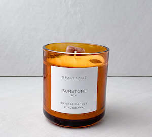 Sunstone Crystal Candle