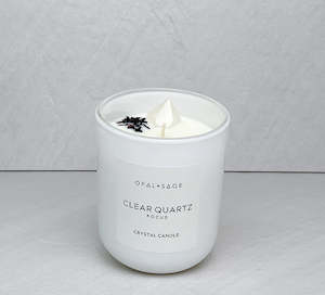 Candle: Clear Quartz Crystal Candle