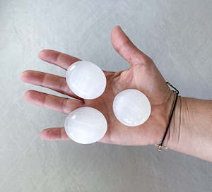 Selenite Palm Stone | Cleanse