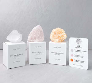 Candle: Leo Zodiac Crystal Set