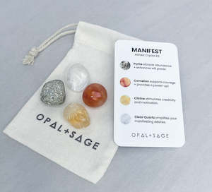 Candle: Manifest | Attract Crystal Kit