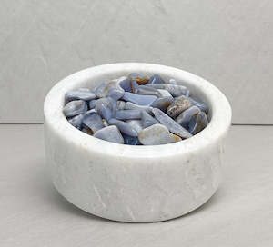 Candle: Blue Chalcedony Tumble | Insightful