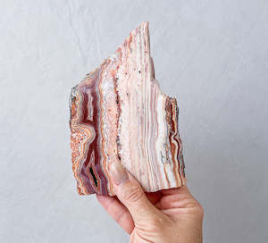 Pink Crazy Lace Agate Slice | Happiness