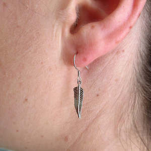 Small Silver Fern Sterling Silver Earrings