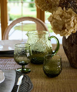 French Country Serena Green Pitcher