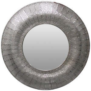 Gift: Marrakesh Round Silver Mirror