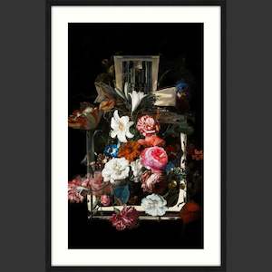 Centre View Framed Print with White Matt and Black Frame