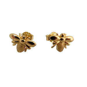 Gold Bee Stud Earrings