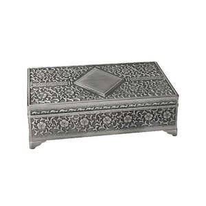 Jewellery Box Diamond in Pewter Finish 9"