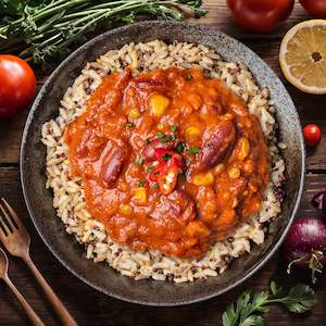 Vegetarian Lentil Chilli with Brown Rice & Quinoa (300g)