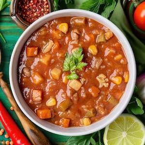 Minestrone Soup with Konjac Rice