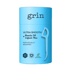 Grin Adult Ultra Smooth Floss Picks Manuka Oil Infused