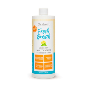 Oxyfresh Fresh Breath Lemon Mint Mouthwash 473ml