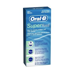 ORAL B Super Floss Unwaxed Box of 50