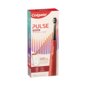 Colgate Pulse Whitening Electric Toothbrush - Red